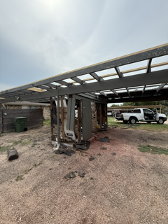 Before: Carport foundation and framing - RoanBuilt transformation